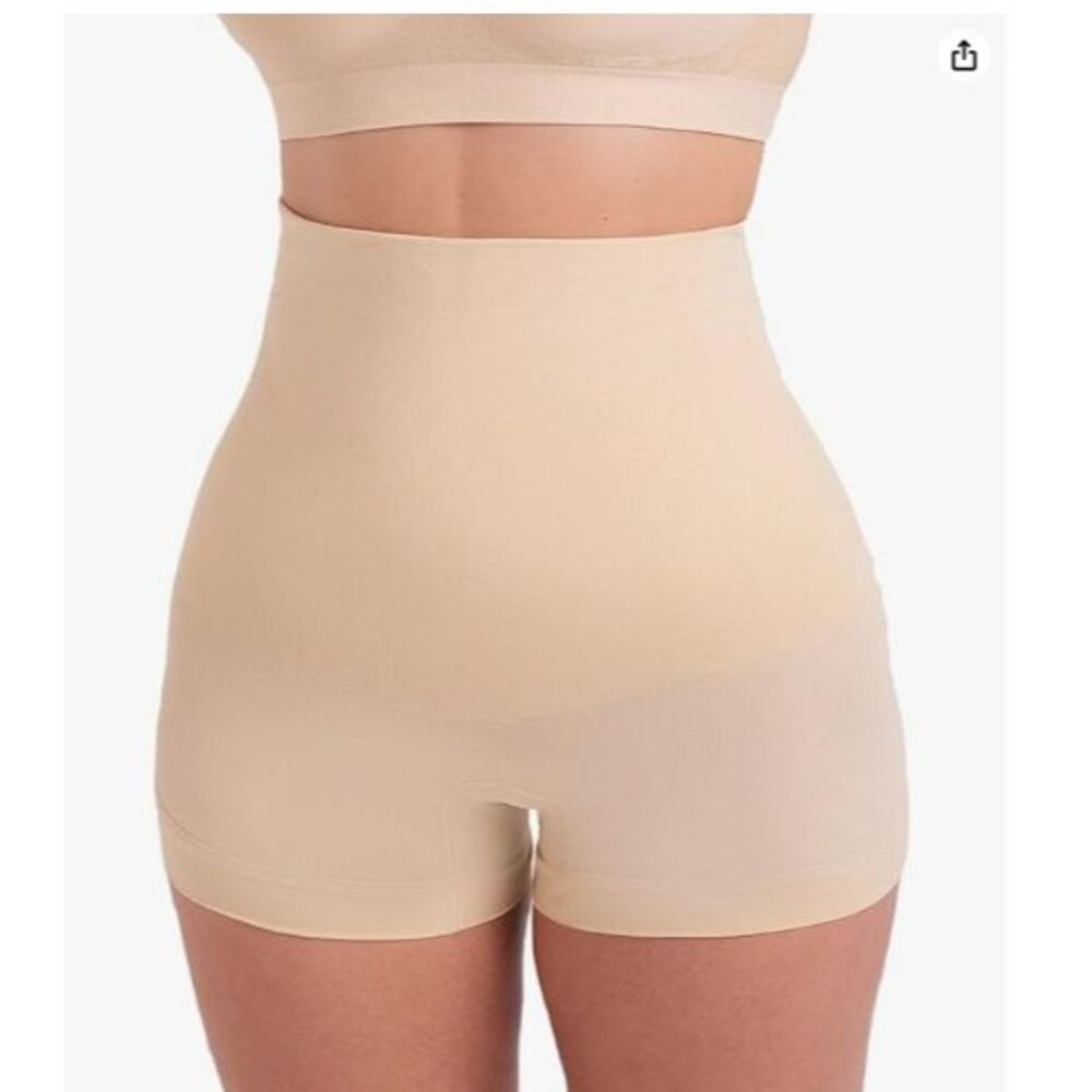 Shapermint Women’s Shapewear Shorts SMALL High Compression Tummy Control Nude